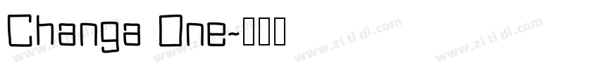 Changa One字体转换